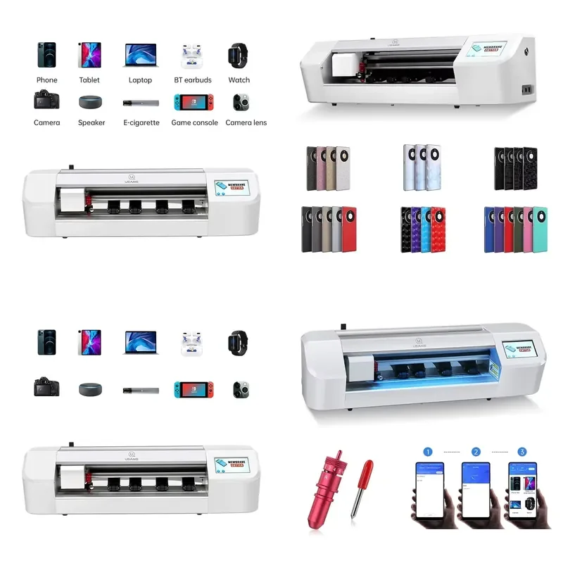 USAMS Portable Automatic Screen Protector Cutting Machine for Mobile Phones with TPU Hydrogel Film Plotter and LED Display