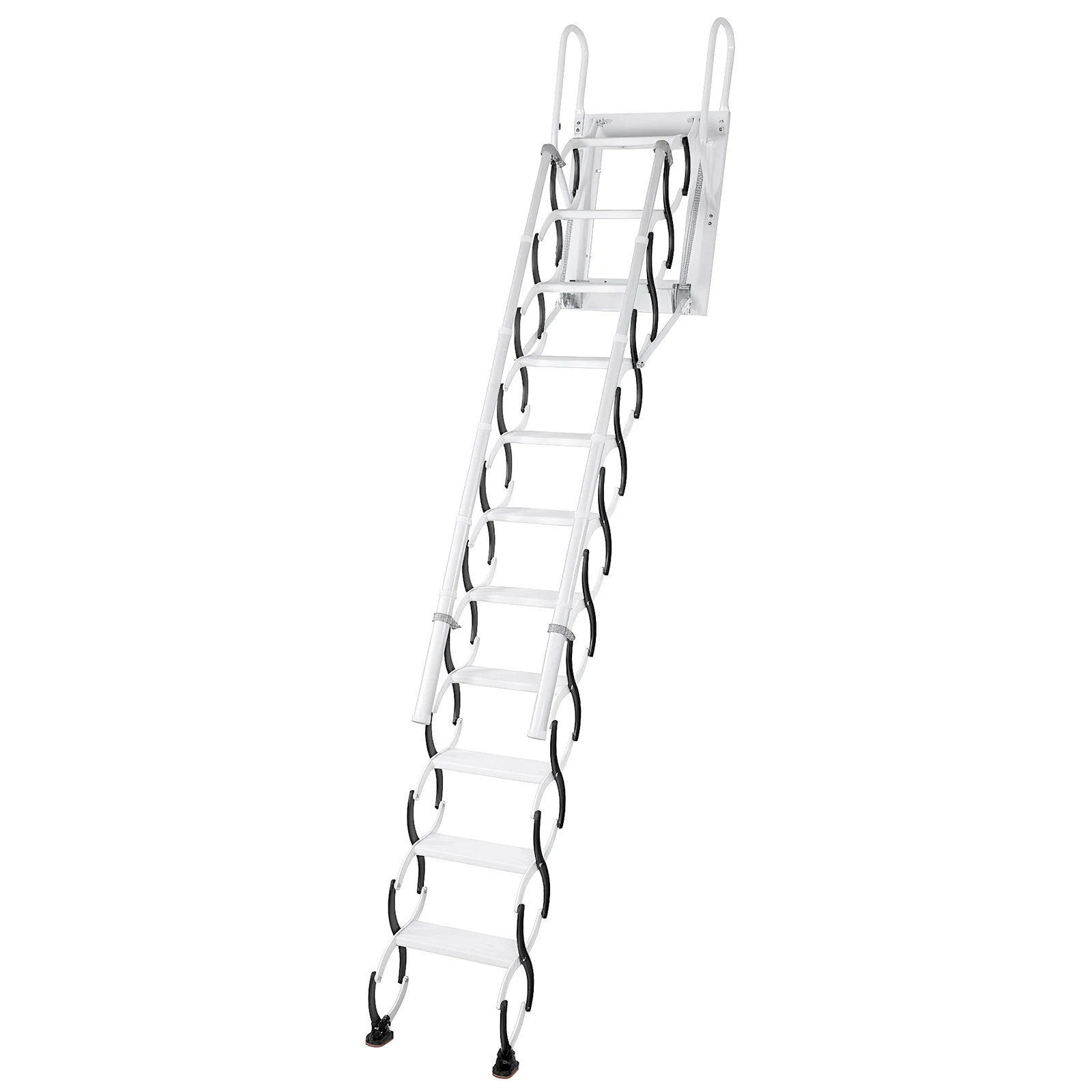 

9/11Steps Invisible Pull Down Stairs Wall-Mounted Attic Telescopic Staircase with 2 Handrails for Home Indoor Outdoor