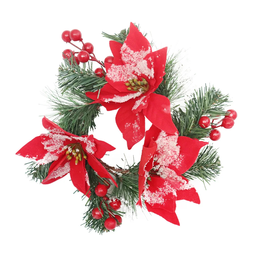 

Xmas Tale Wreath Simulation Berry Pine Needles Garland Table Wreath Decor Christmas Supplies Gift Christmas Rings