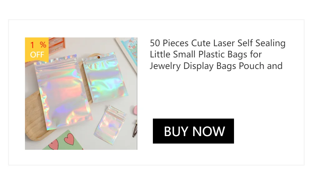 10/20PCS Transparent Plastic Pouches PVC Zipper Bag For Jewelry Bracelet Necklace Earrings Gift Storage Small Business Packages
