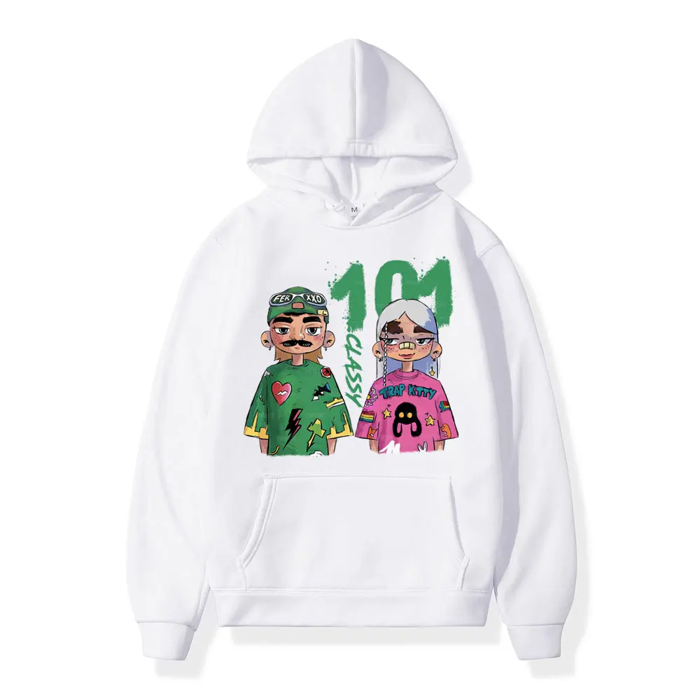 

Rapper Feid and Young Miko Art Graphic Hoodie Men Women Fashion Y2k Aesthetics Sweatshirts Harajuku Hip Hop Oversized Pullovers