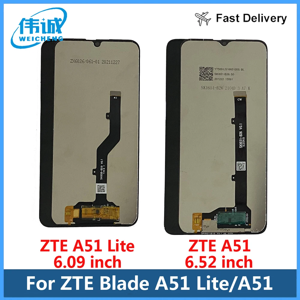 

6.52“ Display For ZTE Blade A51 LCD Display Touch Screen Digitizer Assembly Screen LCD ZTE Blade A51 Lite 6.09" Lcd