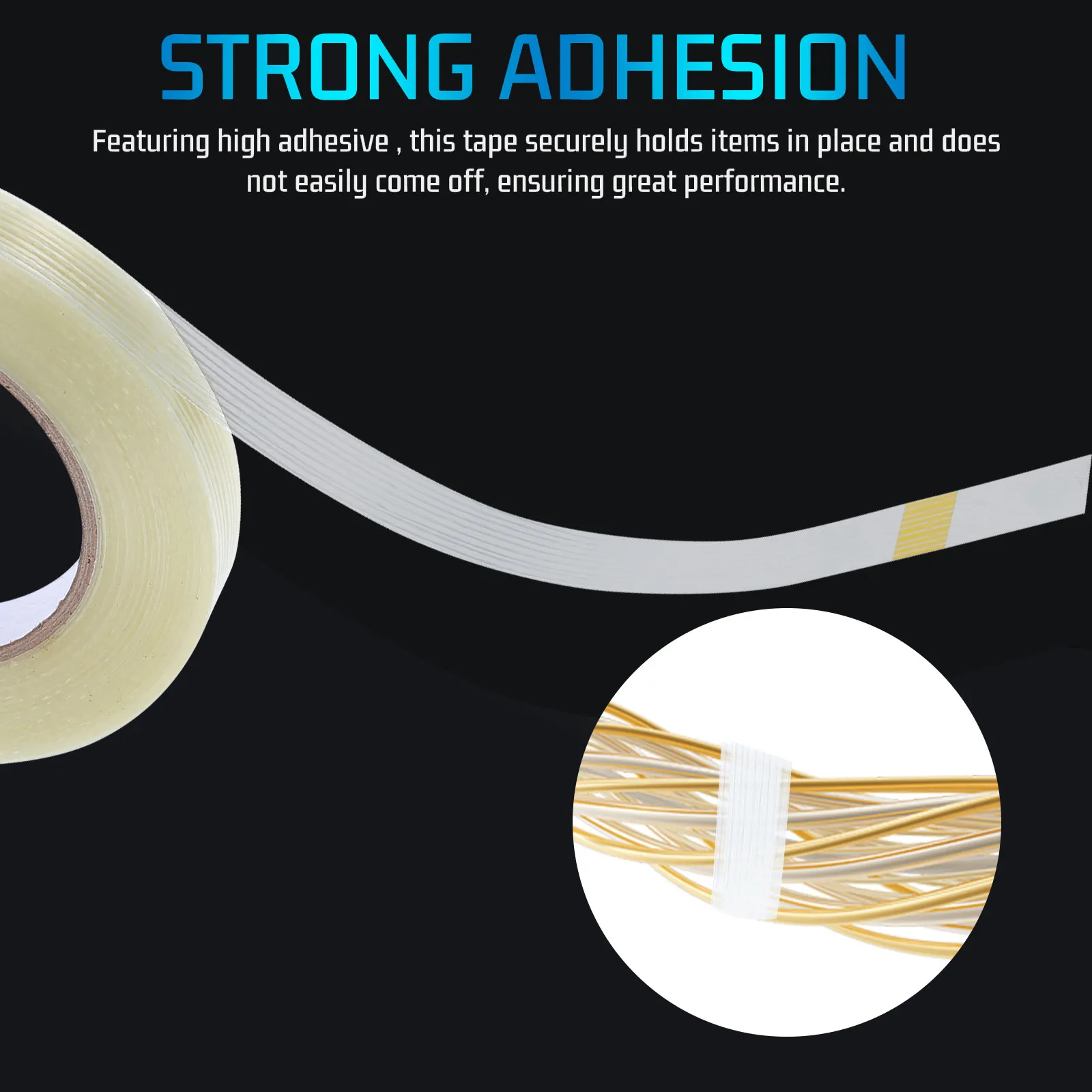 3Pcs Fiberglass Reinforced Tape Heavy Duty Tear-Resistant Filament Strapping for Electrical Packaging Industrial Molding