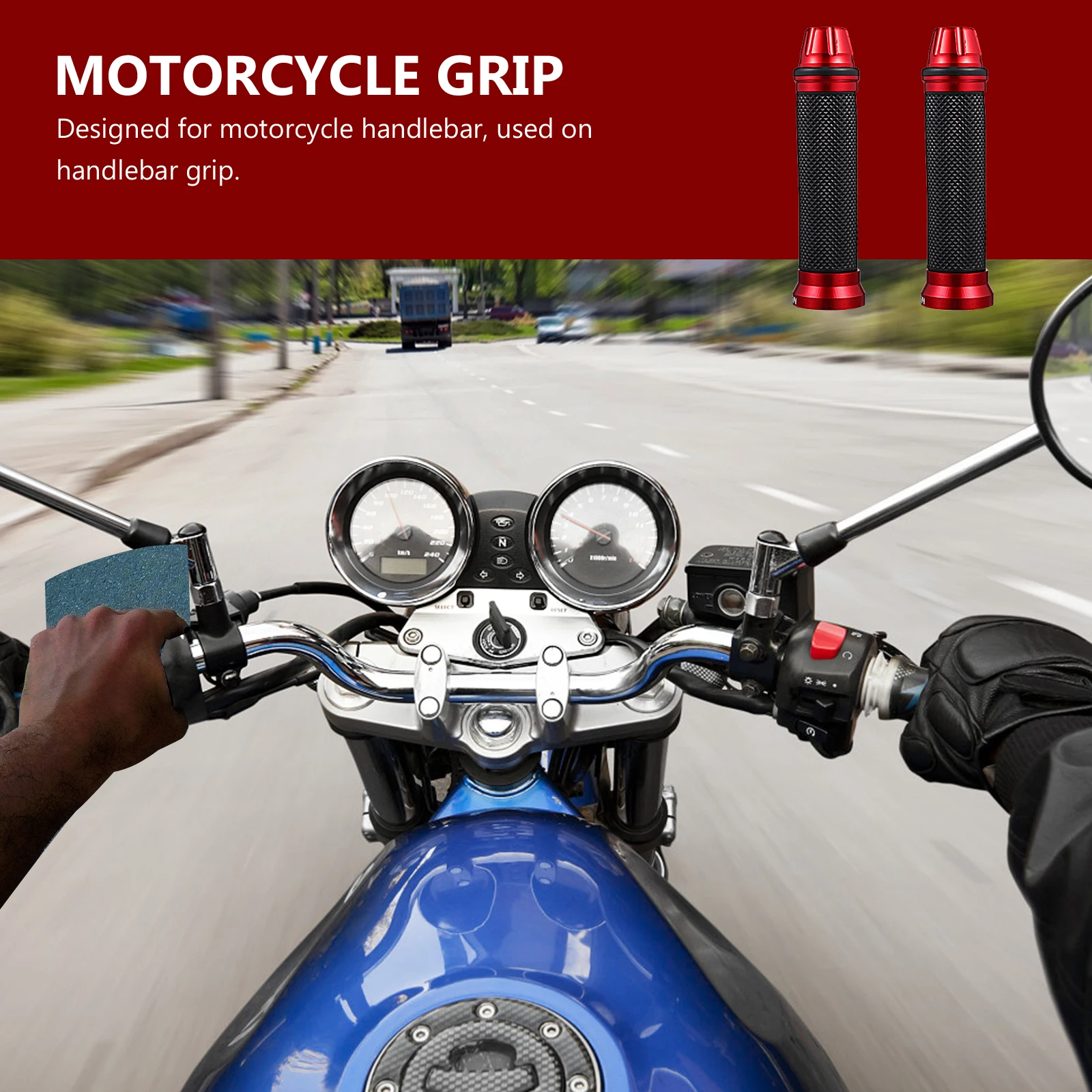 

Durable Motorcycle H Grips Anti slip H Cover Light Weight Long Time Use Plastic Brake Protector Safe Driving