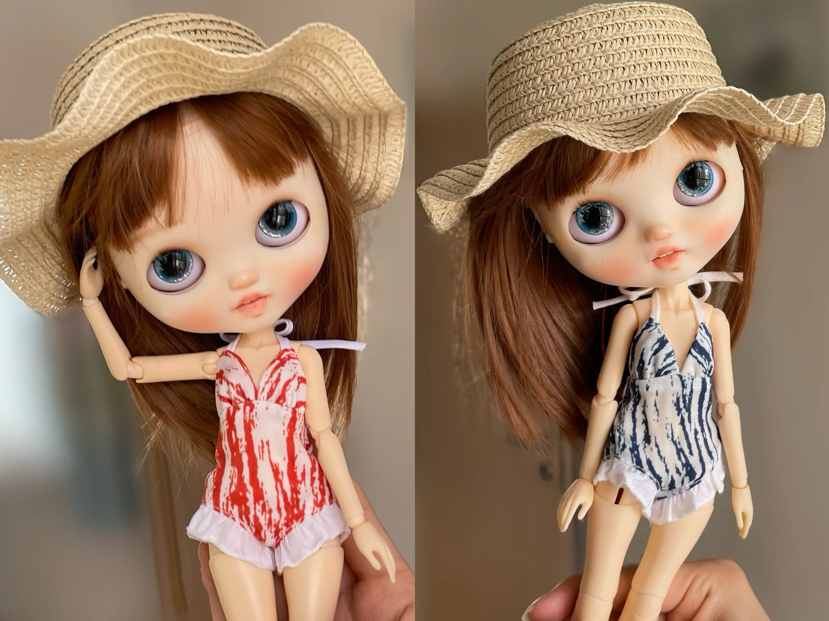 Dula 수제 옷, 빙하 색상, 한정판 시원한 수영복, 비키니 스페셜, Blythe ob24 ob22 1/6 Bjd 인형 액세서리, 여름