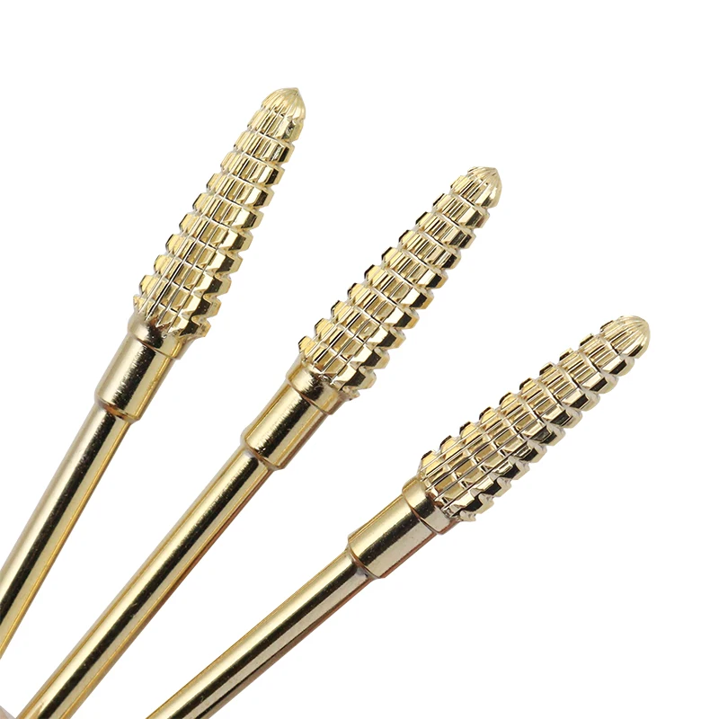 

2way Gold Pro Whole Carbide Nail Drill Bits Nail Art Electric Drill Machine Files Nail Art Tools cut and polish bottom nail