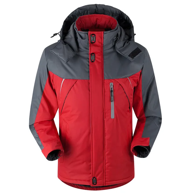 Zimowa męska bawełniana ocieplana kurtka Outdoor Work Parka Coat Casual Thick Warm Outdoor Hiking Camping Ski Coats Windproof Jacket
