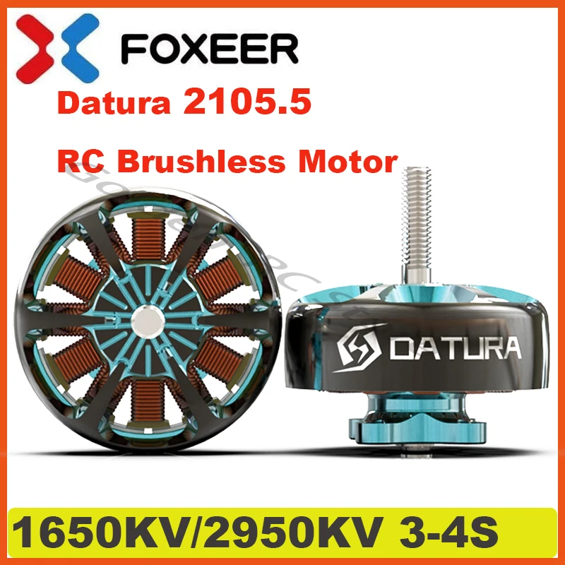 

Бесщеточный двигатель Foxeer Datura 2105,5 RC 2105 1650KV 4-6S 2950KV 3-4S M3 M5, вал пропеллера для FPV радиоуправляемого гоночного дрона