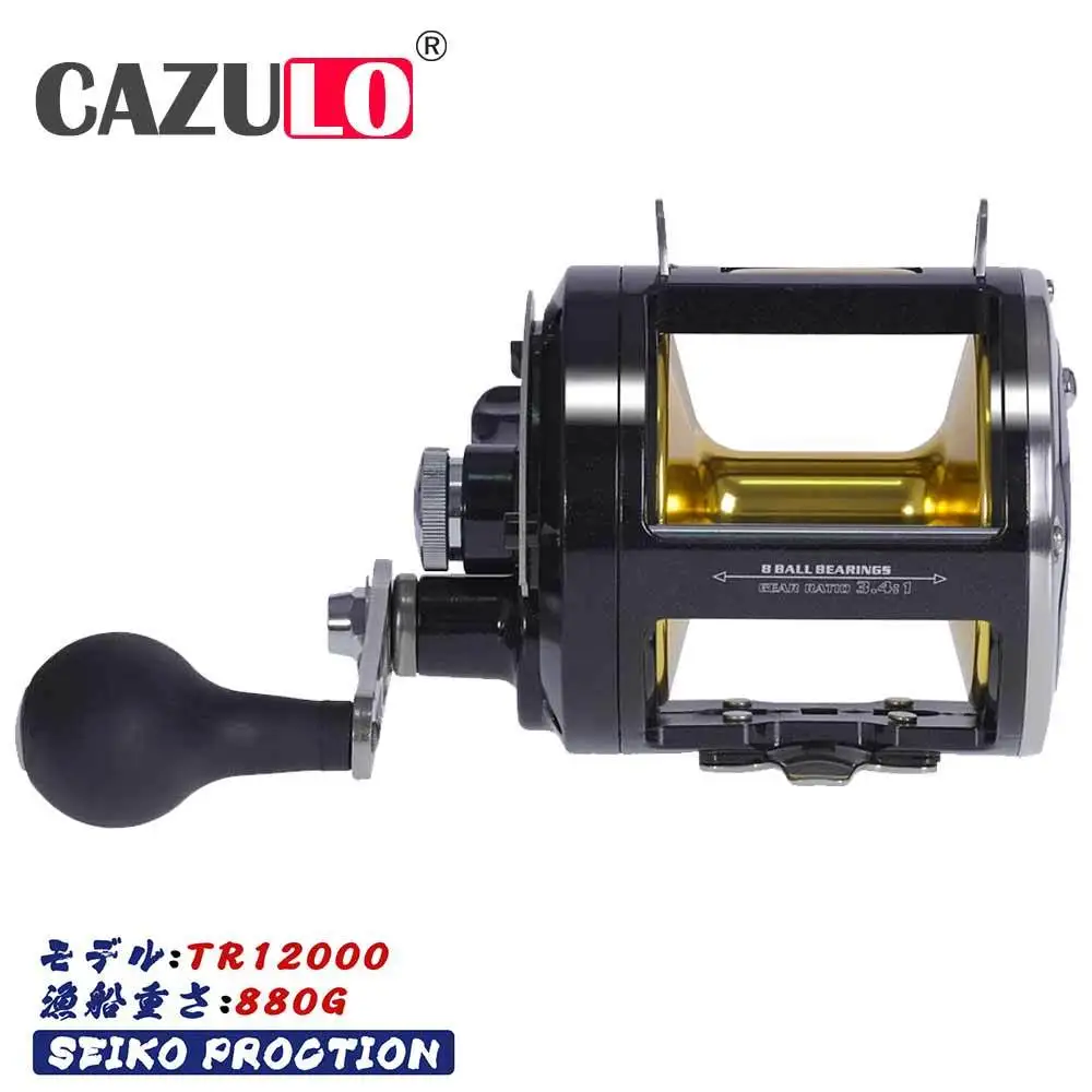 

Saltwater Accessories Big Trolling Fishing Reel All Aluminum Alloy Body Drag 30KG Jigging Reel Boat Carretilha Pesca Equipment