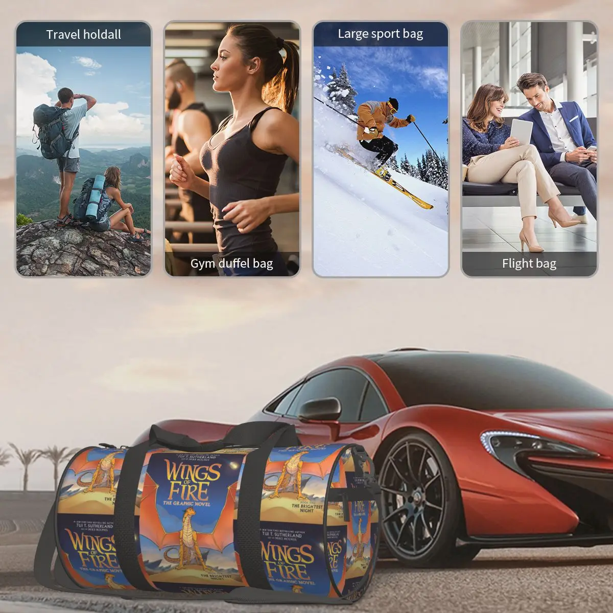 Wings Of Fire Large Duffle Gym Bag Multi-Functional Duffle Travel Bags Handbags Fitness bag