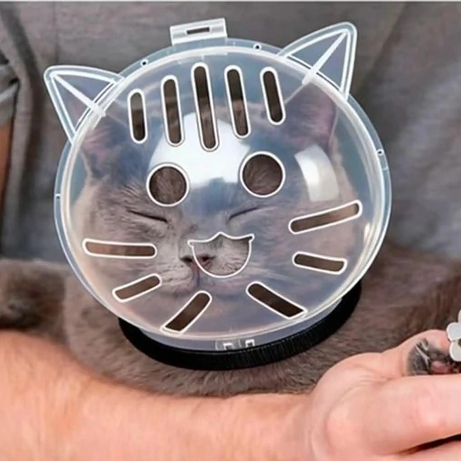 Cat Bubble Muzzle Transparent Breathable Face Cover Cat Hood for Small Dogs Bathing Shedding Nail Trimming Shower Behavior