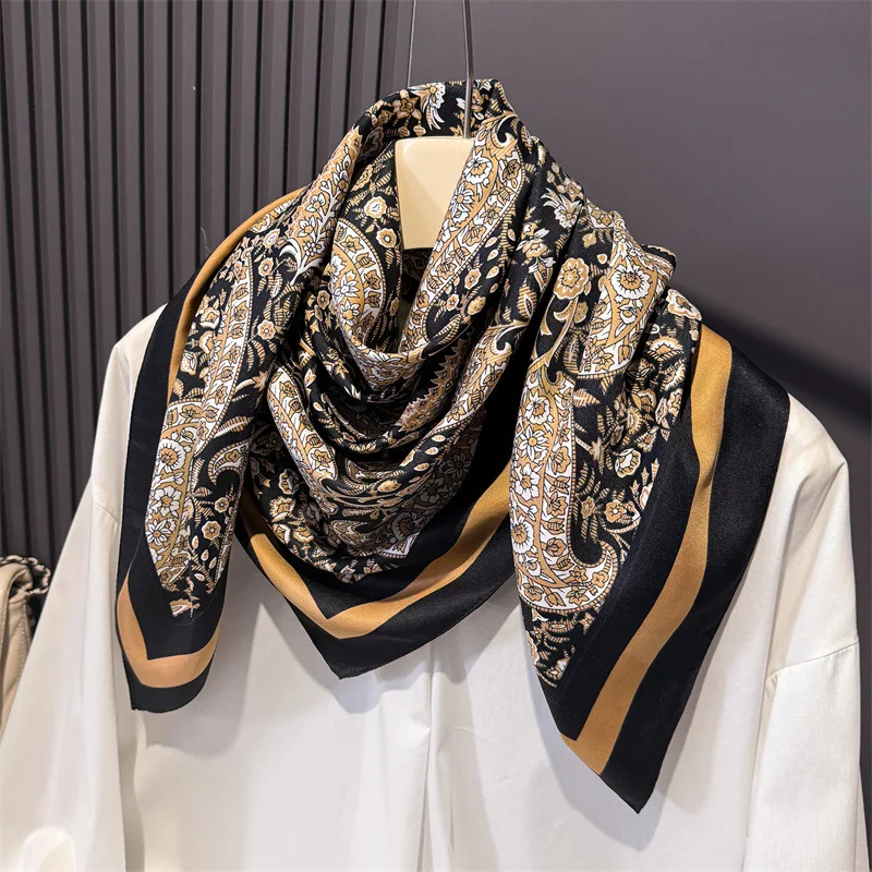 

Design Twill Silk Square Scarf Women Luxury Brand Hijab Scarves Headband Foulard Ladies Shawl Wrap Echarpe Foulard Bandana 2026