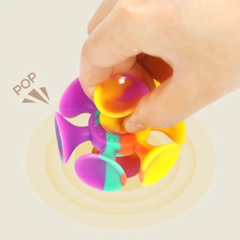 Fidget Spinner Sucker Silicone EDC Sensory Relieve Stress Relief Toy Fingertip Spinning Top Tip Gyro For Children ADHD Kids Girl