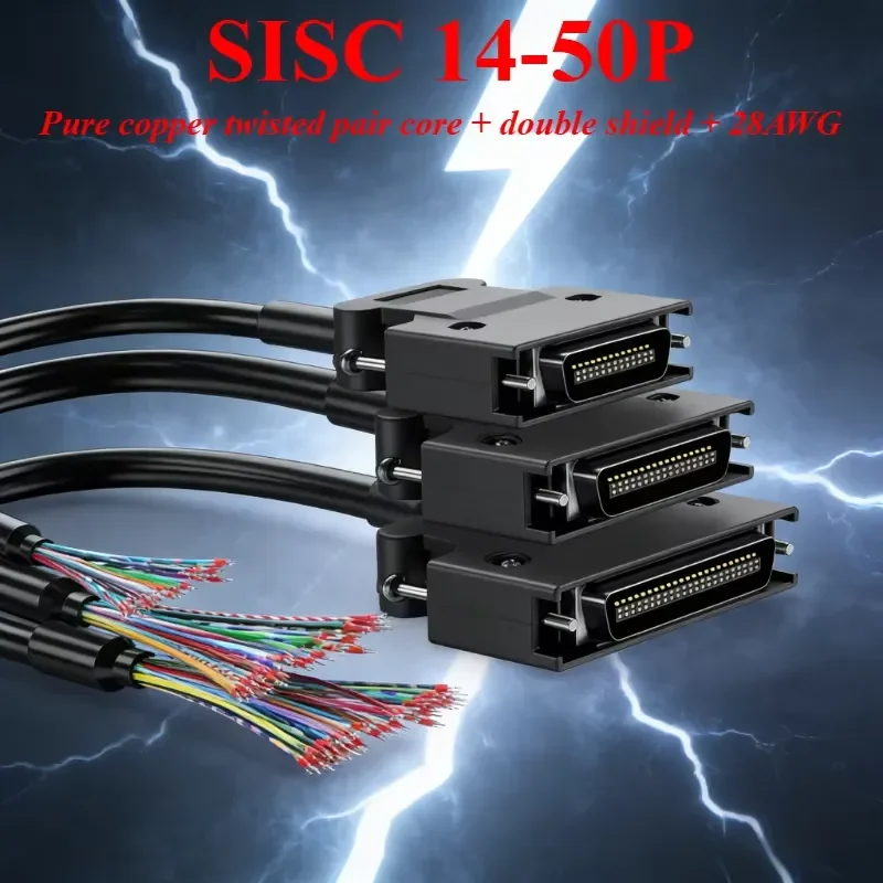 SCSI CN50P-14Pin Servo Connection Cable with Terminal 20Pin 26Pin 36Pin Loose Wire Shielded Line for Panasonic Yaskawa Cord