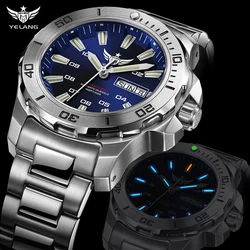 Yelang V5.1 Men Watch 44mm 300M Diving Waterproof Swiss SW220 Automatic Movement  Watch Luminous Sapphire Stainless Brand watch