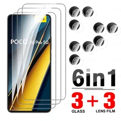 Xiaomi poco用強化ガラススクリーンプロテクター,カメラ保護フィルム,poco x3 pro,5g,poko Little x6 x 6 x6pro poccox6,6in 1