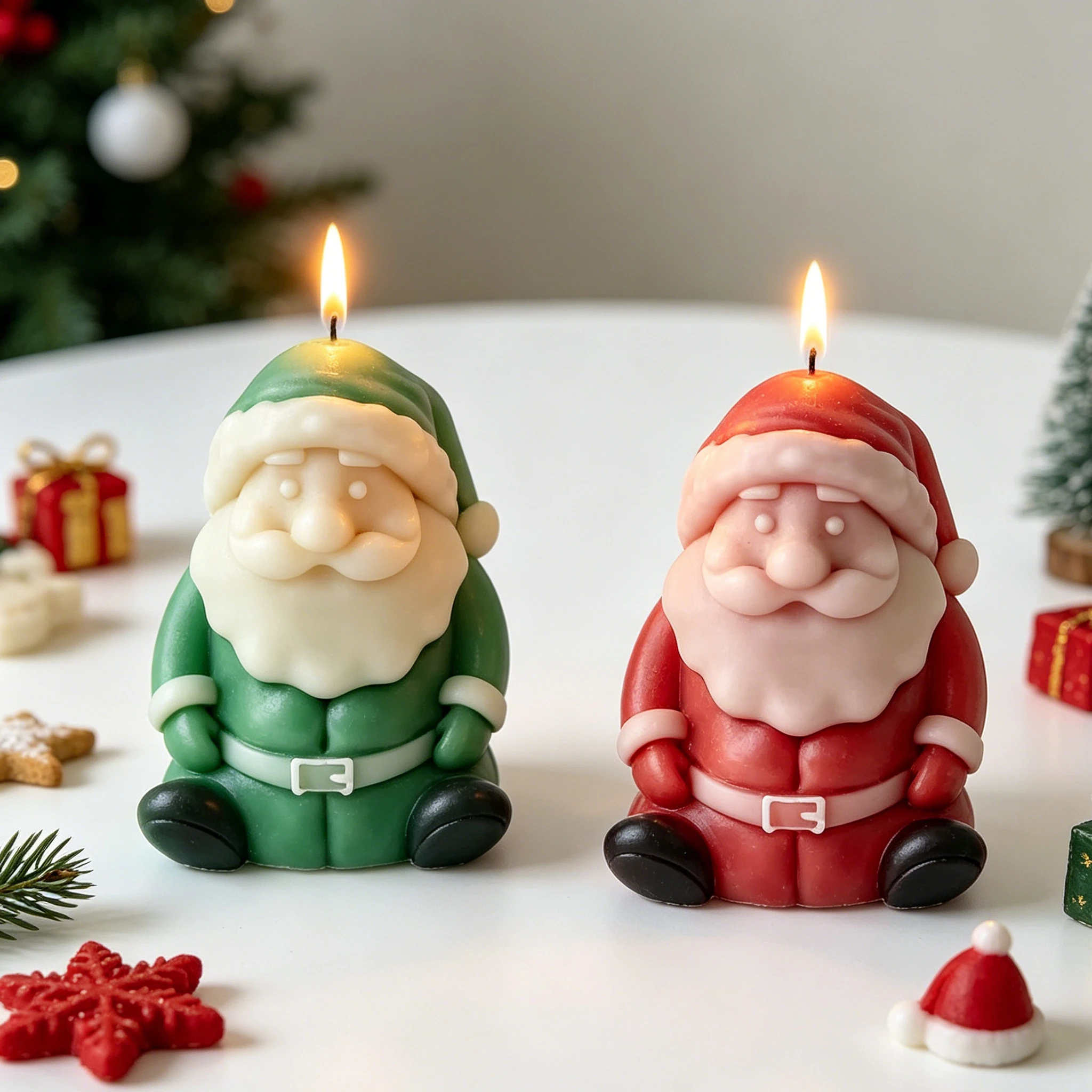 

3D Christmas Santa Claus Candle Silicone Mold DIY for Aromatherapy Plaster Resin Soap Ornament Craft Home Decor Gift