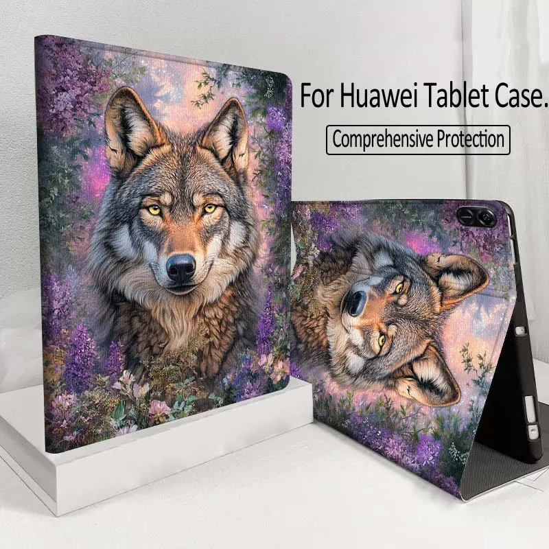 

Cartoon Anime Wolf Art For Huawei MatePad M5 T5 SE 11 Pro Honor Tab 5 V7 V8 X9 GT 10.1 10.8 Inch Tablet Case
