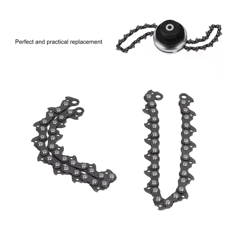 Lawn Mower Chain Trimmer Head, Thickened Wear-Resistant Grass Trimmer Chain Blade, Brush Cutter Mowing Disc for Garden and Yard