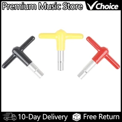 Drum Tuning Key Adjustment T-Wrench Zinc Alloy With Silicone Protective Sleeve Percussion Musical Instrument Accessories Tools