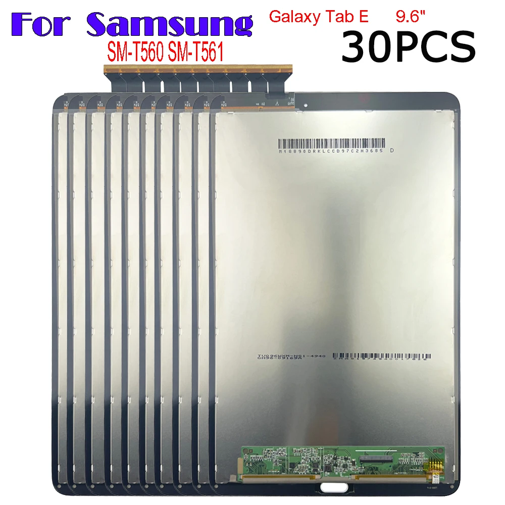 

30PCS New For Samsung Galaxy Tab E 9.6" SM-T560 SM-T561 T560 T561 LCD Display Touch Screen Digitizer Glass Assembly Repair Parts