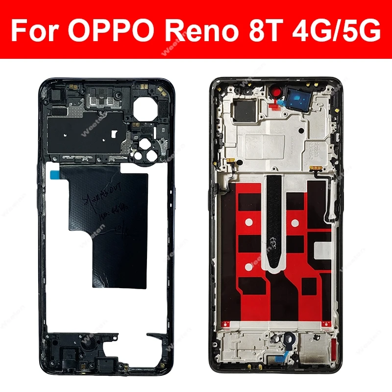 

Middle Frame Housing For OPPO Reno 8T 4G 5G CPH2505 LCD Front Housing Middle Frame Holder Cover Replacement Repair Parts