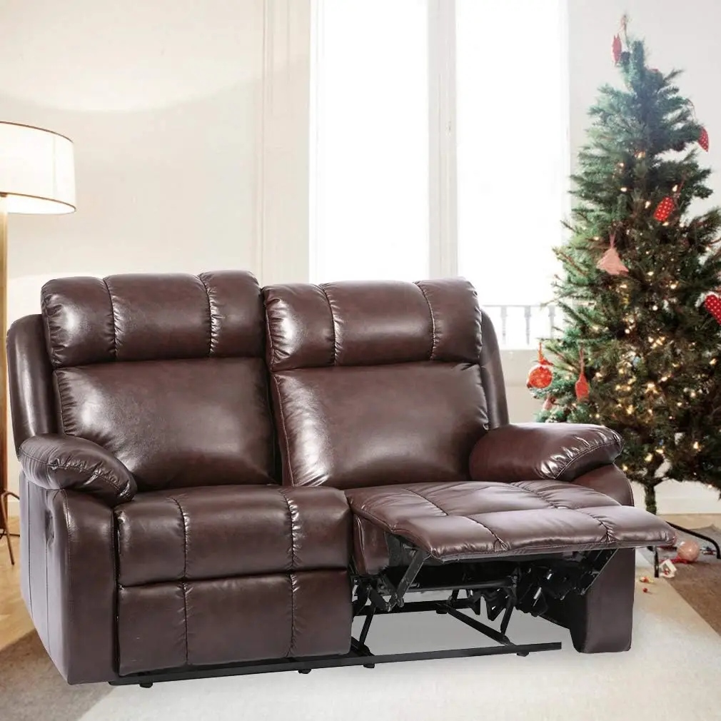 

Recliner Sofa Loveseat Leather Recliner Couch Manual Reclining Recliner Chair, Love Seat, and Sofa for Living Room Hom