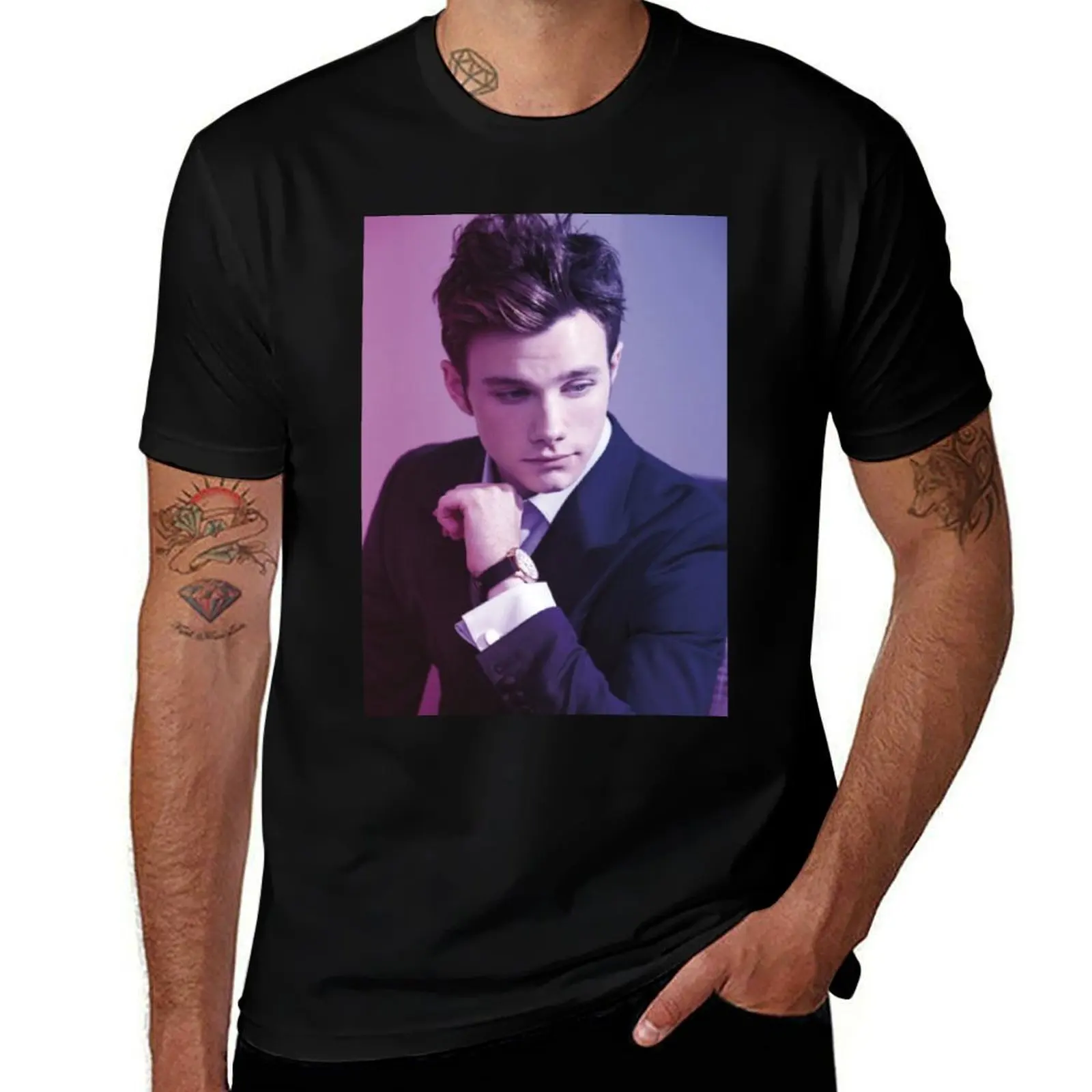 

Chris Colfer T-Shirt funny t shirts man t shirts for man slim fit T-Shirt