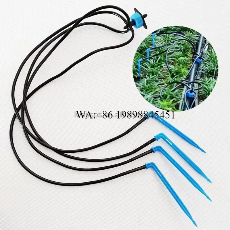 WMWMNU 4 Way Bend Drip Arrow 8L Pressure Compensating Dripper Emitter for Greenhouse Micro Drip Irrigation System Kits