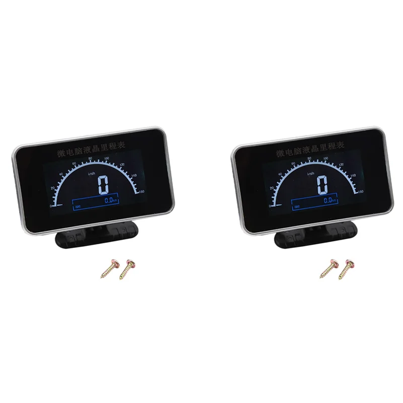 

2X Truck 12V/24V 2 IN 1 Functions Digital Speedometer Speed Meter+Odometer Gauge LCD Instrument Panel+Alarm LCD Gauge-N25R