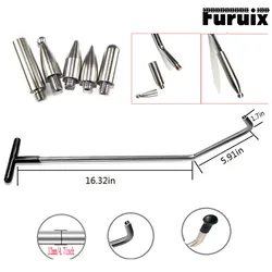 Furuix 자동차 덴트 제거 도구, 덴트 로드 팁, 자동차 바디 덴트 수리 키트, 페인트 없는 수리 후크 팁