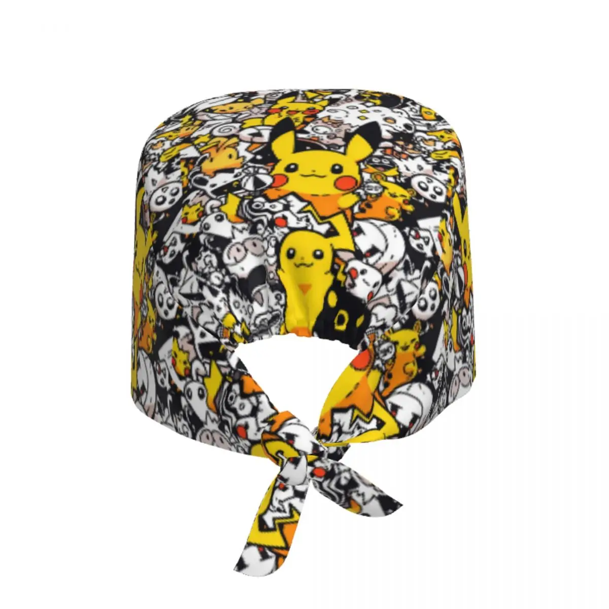 Custom B-Bikachues-Anime Scrubs Cap Surgical Hats Women Men Series Video Games Operating Room Cap Nursing Cap Lab Works Hat