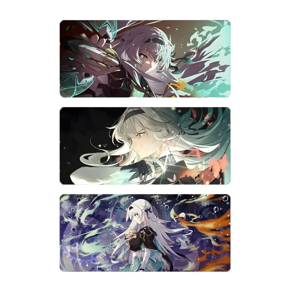 Handsome Cool Game Honkai Star Rail Firefly Mouse Pad Large Gaming Mousepad with Stitched Edges Thickened Desk Mat PC