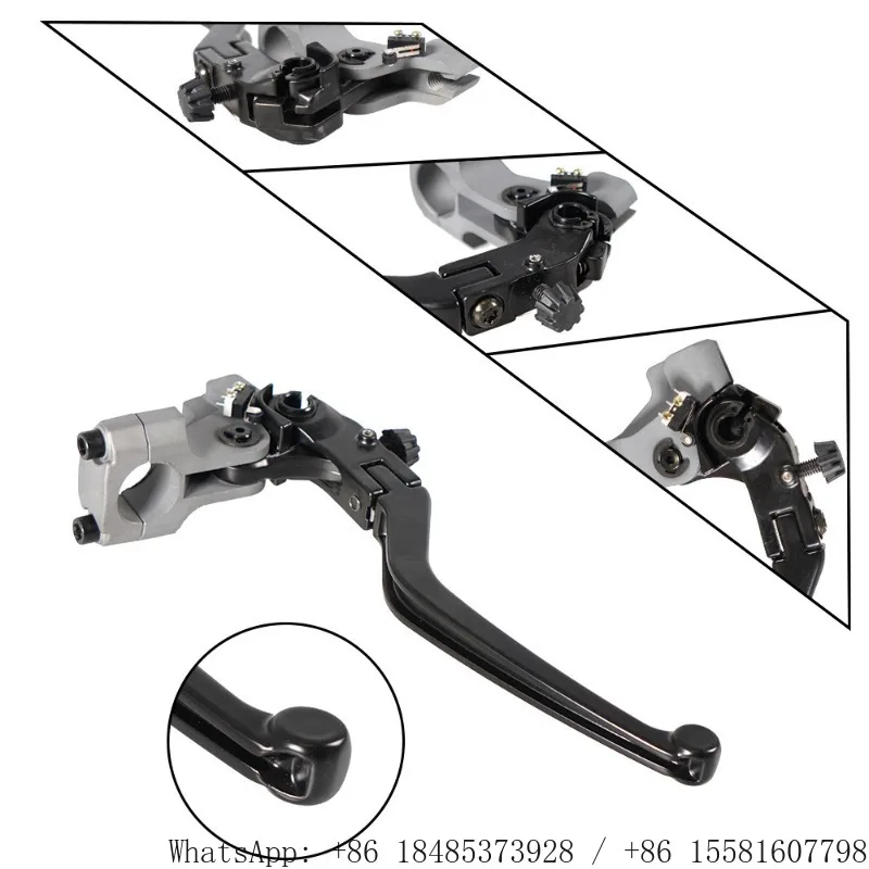 CNC Motorcycle Hydraulic Brake Master Cylinder Clutch Lever Set 2pcs Universal Straight Push Modified Motorbike Assembly