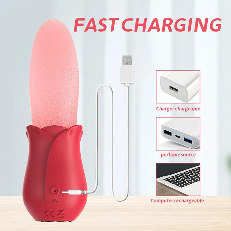 High Quality Powerful Tongue Licking Vibrator Vagina Clitoris G Spot Stimulator Nipple Massager Adult Sex Toy for Women view 3