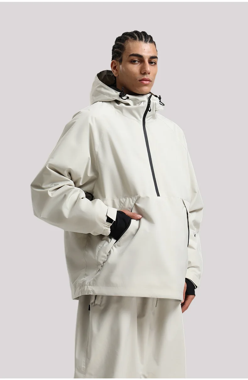 Gsou Snow 2025, neue Unisex-Snowboardjacke, Kapuzenpullover, wasserdicht, atmungsaktiv, lockere Passform, professioneller Skianzug für Männer und Frauen – Detail 13