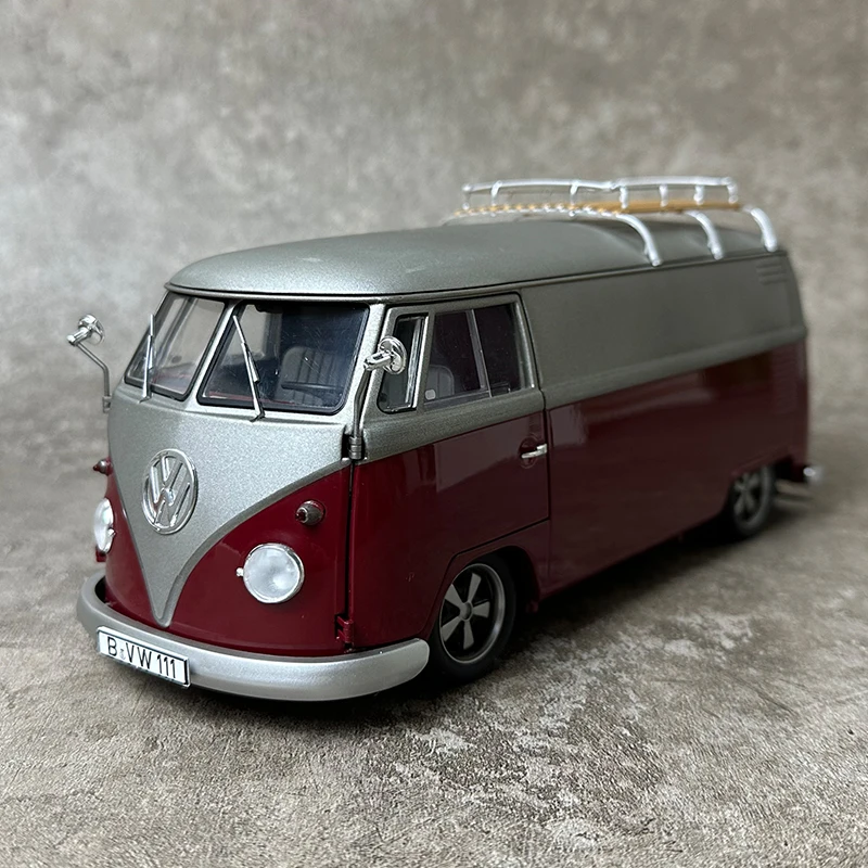 Schuco 1:18 VW  T1b Bus Lowrider  van Alloy Open door car model collection  Birthday gift static display model