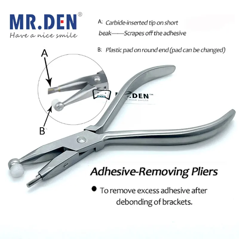 1pc Dental Adhesive Removing Pliers Posterior Teeth Removal Forceps Tooth Pulling Kit Orthodontic Tools Dentistry Instruments