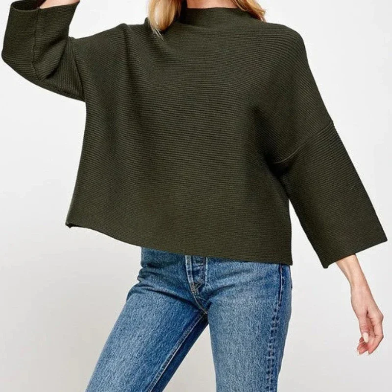 

2025 Autumn Winter Knitted Sweaters Women Casual Loose Jumpers Y2k Tops Streetwear Round Neck Sweater Elegant Work Pullovers