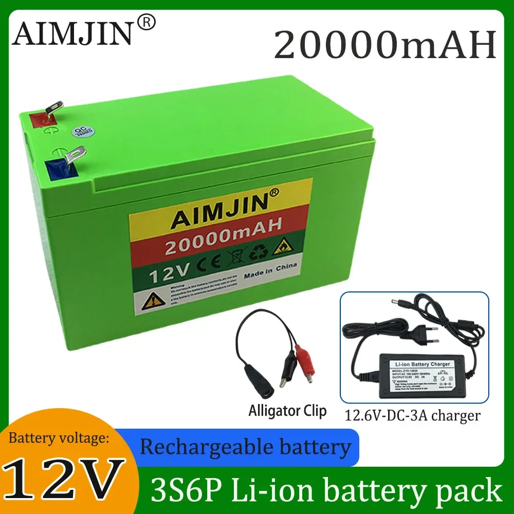 

12V 20000mAh Rechargeable 20AH Li-ion battery, Agricultural Spray, Stereo, Outdoor Solar Light, Universal For Baby Carriage