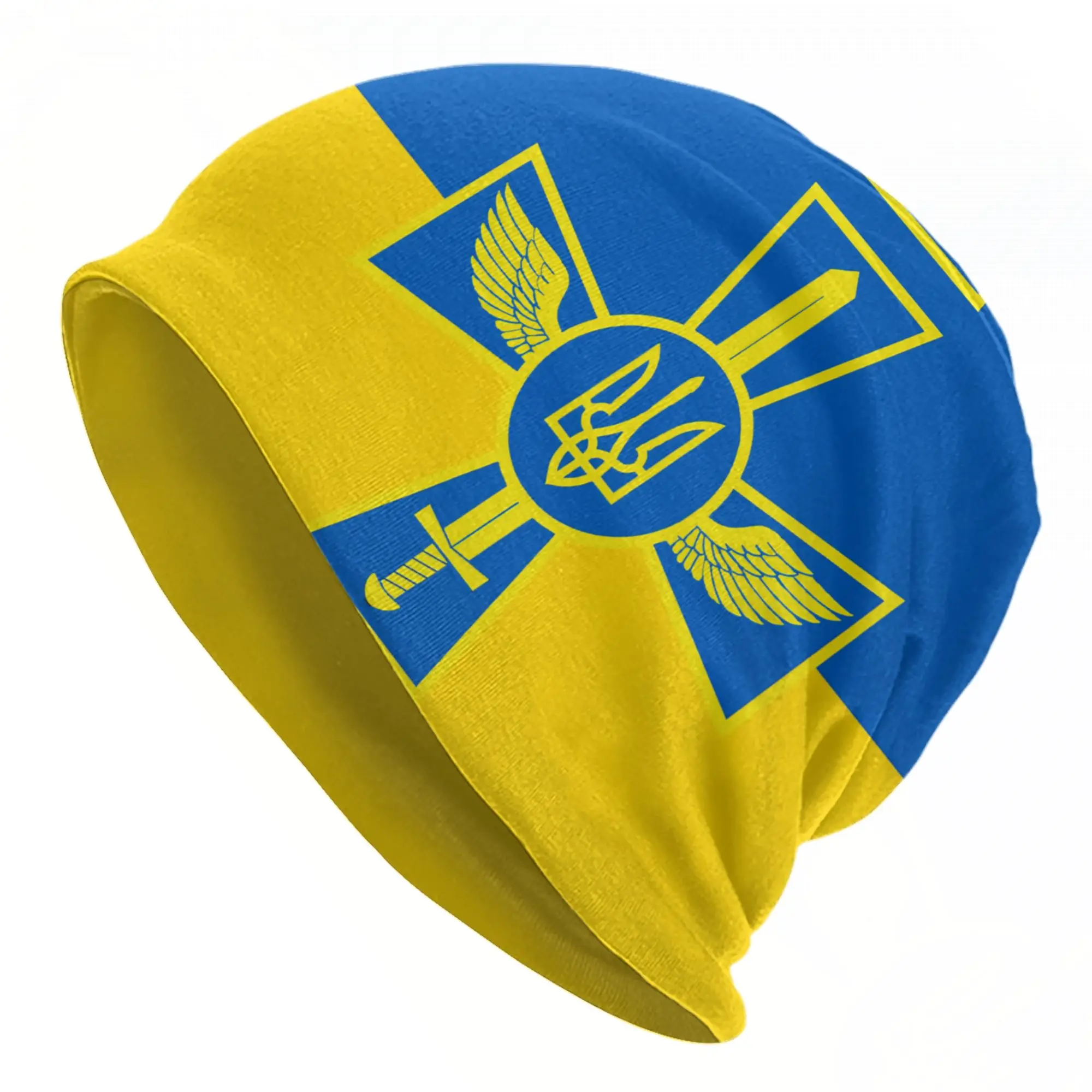 

Ukraine Army Flag Skullies Beanies Hat Spring Men Women Outdoor Caps Warm Head Wrap Bonnet Hat