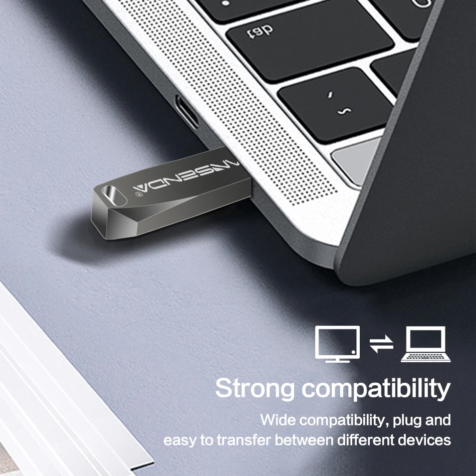 WANSENDA-unidad Flash USB 2,0, 4GB, 8GB, 16GB, 32GB, 64GB, 128GB, resistente al agua