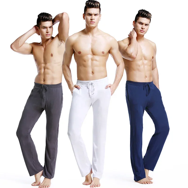 

5pcs Men's summer thin cotton casual home pants sports men's pajama pants slim home pants