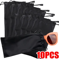 10PCS Tuch Wasserdichte Sonnenbrille Tasche Mikrofaser Staub Lagerung Beutel Gläser Tragen Tasche Tragbare Brillen Fall Container