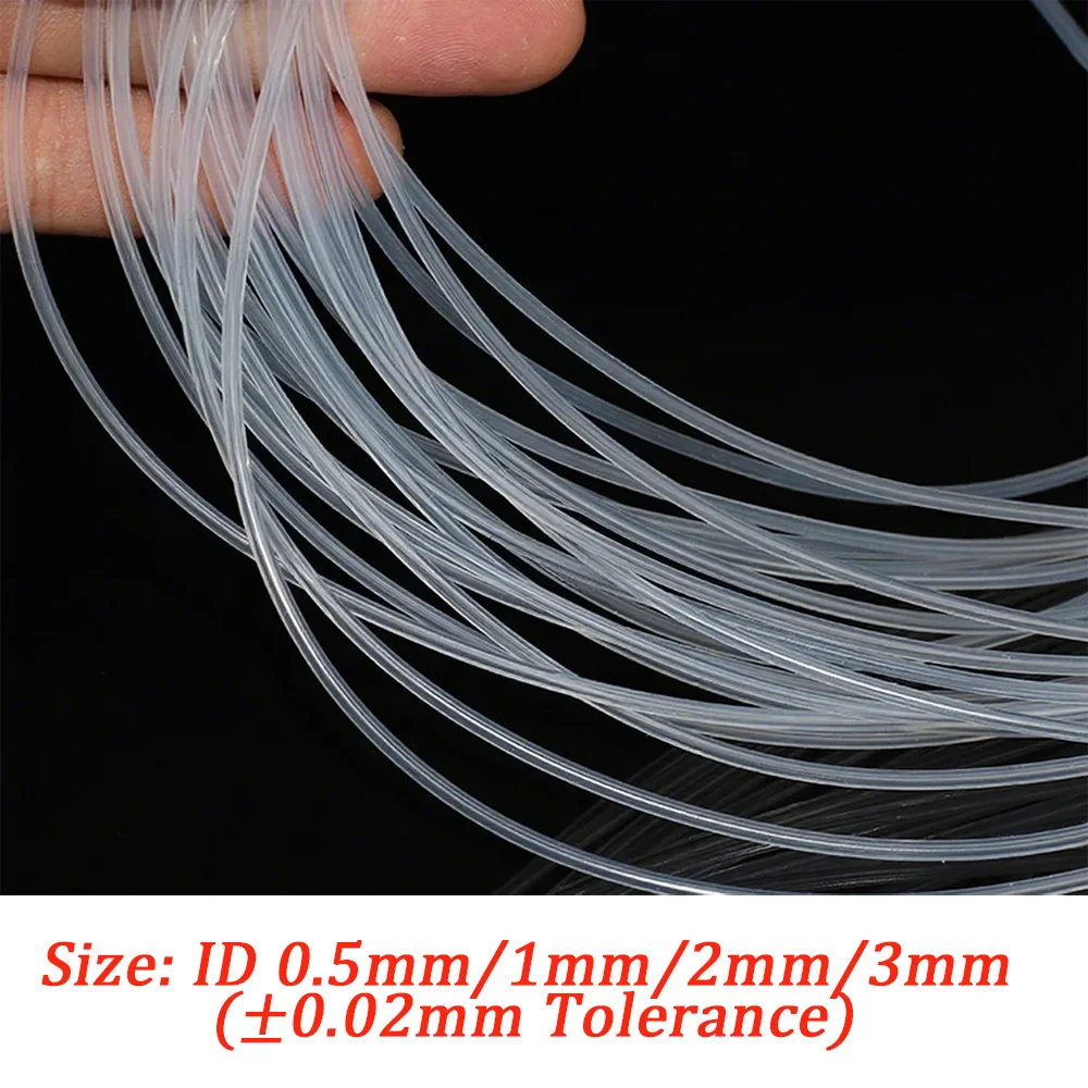 Transparent Silicone Capillary Tubing Small Size Micro Tube ID 0.3-6mm OD 0.8-9mm Flexible Lab Medical DIY