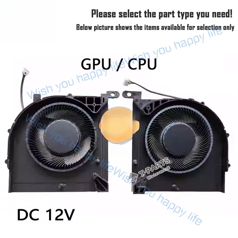L... 5H40S20937 for Lenovo Legion Slim 5 16APH8 16AHP9 CPU GPU Cooling Fan DC12V