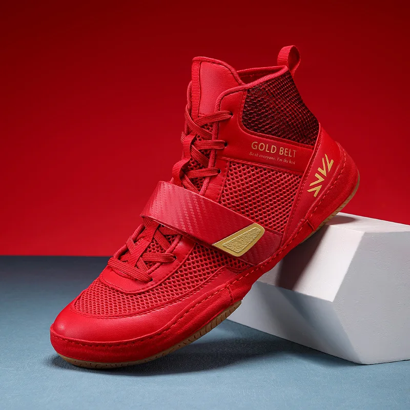 2025 منتصف قطع تنفس فنون الدفاع عن النفس المنافسة أحذية مصارعة للجنسين حجم 39-46 سامبو القتال الأحذية هوك حلقة الرياضة شو #2