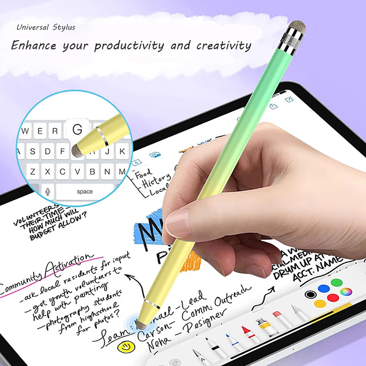 1-Pack Touch Pen, Suitable for Tablets, Universal Capacitive Pen Tip, Compatible with Mainstream Apple/Android Phones and Tablets on the Market. - view 5