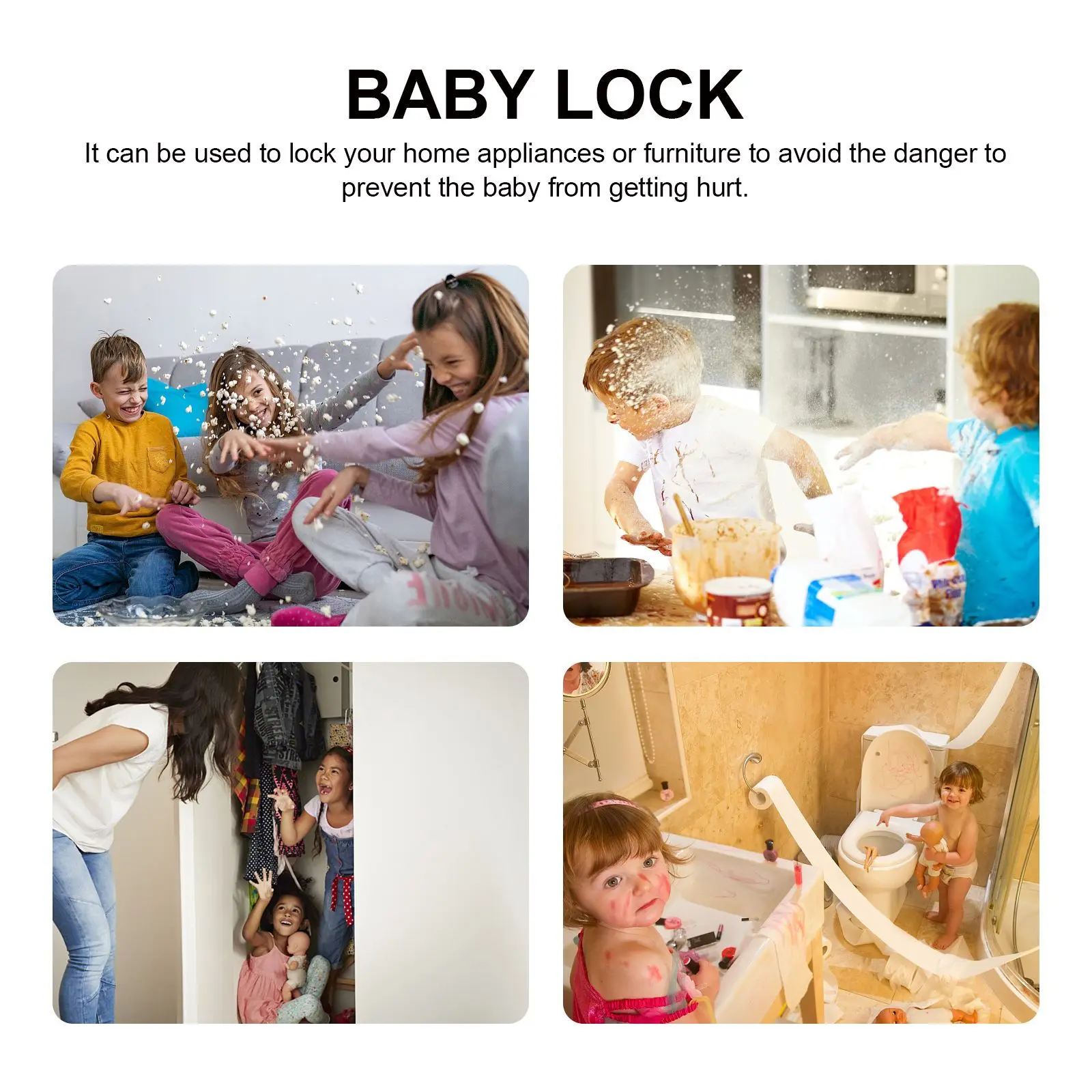 Proofing Cabinet Lock Baby Safety Drawer Fridge Locks Durable Practical Easy Install Home Protection Latch Refrigerator Lock