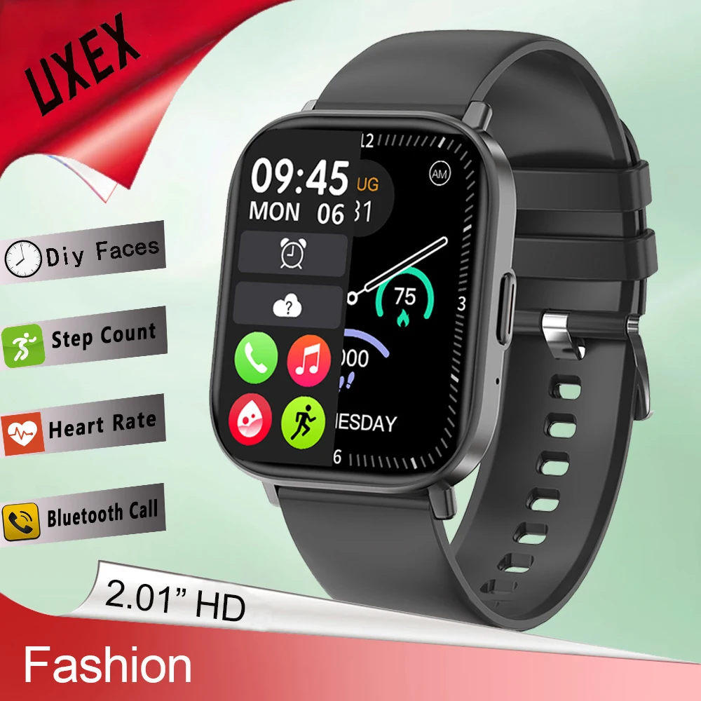 2025 New Vitality Smartwatch Men 2.01” HD Bluetooth Call Fitness Tracker Heart Rate Step Count Sports For You Smart Watch Women